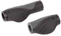 Ergotec grip aero 2 set handvatten 132/92mm zwart/grijs - thumbnail