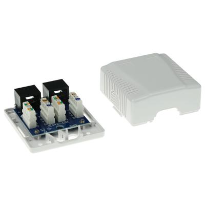 ACT FA5002 Modulair Ppbouwdoos Unshielded 2-voudig CAT5E