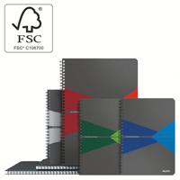 Leitz Office notitieboek, ft A5, kaft in PP, gelijnd, blauw - thumbnail