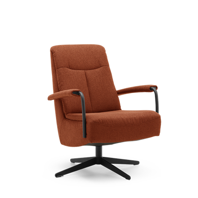 Draaifauteuil C-104 Donkeroranje Stof