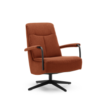 Draaifauteuil C-104 Donkeroranje Stof - thumbnail