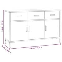Dressoir 110x35x70 cm massief grenenhout bruin - thumbnail