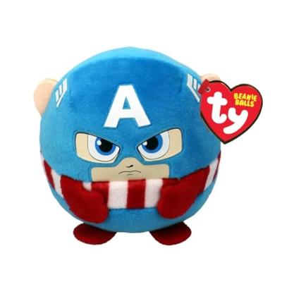 Ty Beanie Ty teeny puffies - marvel capitan america, 10cm Ty Beanie Ty teeny puffies - marvel capitan america, 10cm