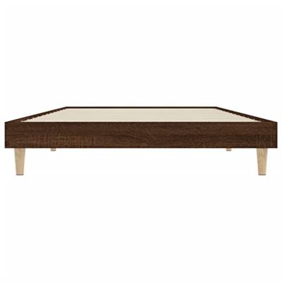 Bedframe zonder matras bewerkt hout bruin eikenkleur 100x200 cm