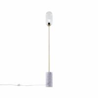 QAZQA Art Deco vloerlamp messing met helder glas - Rid - thumbnail