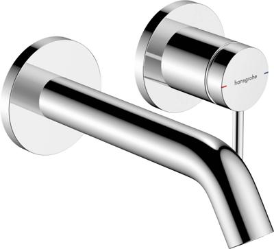 Hansgrohe Tecturis S ééngreeps wastafelkraan inbouw voor wandmontage, met uitloop 16,5 cm, chroom