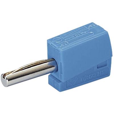 WAGO 215-711 Banaanstekker Stekker, recht Stift-Ø: 4 mm Blauw 1 stuk(s)