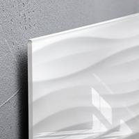 Sigel SI-GL256 Glasmagneetbord Artverum 480x480x15mm White Wave - thumbnail