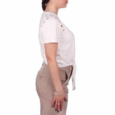 Guess Eyelet Tone T-Shirt Dames Beige - Maat M - Kleur: Beige | Soccerfanshop Guess Eyelet Tone T-Shirt Dames Beige - Maat M - Kleur: Beige | Soccerfanshop
