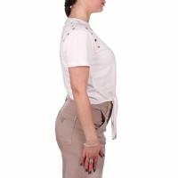 Guess Eyelet Tone T-Shirt Dames Beige - Maat M - Kleur: Beige | Soccerfanshop - thumbnail