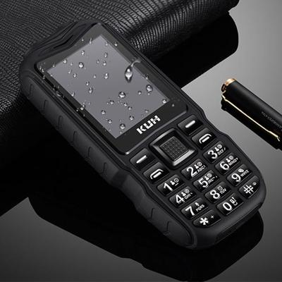KUH T3 Rugged Phone, Waterproof Dustproof Shockproof, MTK6261DA, 2400mAh Battery, 2.4 inch, Bluetooth, FM, Dual SIM(Black)