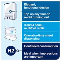 Tork Handdoekdispenser | H444xB302xD102ca.mm | vulstandweergave, afsluitbaar | 1 stuk - 552000 552000a - thumbnail