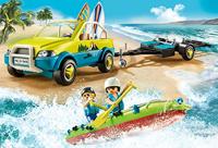 PLAYMOBIL family fun - strandwagen met kano's constructiespeelgoed (70436) - thumbnail