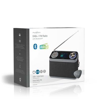 DAB+ Radio | Tafelmodel | DAB+ / FM | 2.4 " | Kleurenscherm | Batterij Gevoed / Netvoeding | Digitaal | 24 W | Bluetooth® | Koptelefoonoutput | Wekker | Slaaptimer | Handgreep | Zwart DAB+ Radio | Tafelmodel | DAB+ / FM | 2.4 " | Kleurenscherm | Batterij Gevoed / Netvoeding | Digitaal | 24 W | Bluetooth® | Koptelefoonoutput | Wekker | Slaaptimer | Handgreep | Zwart