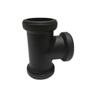 Wiesbaden Koppel T Stuk 32 mm tbv Vloerbuis Mat Zwart - thumbnail