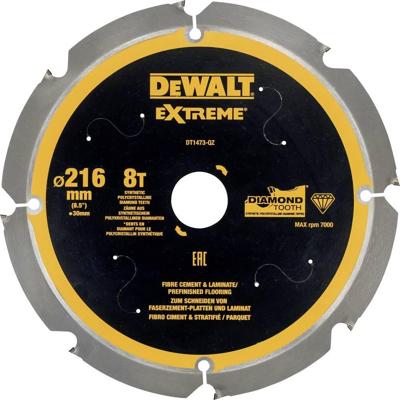 DeWALT Cirkelzaagblad voor Cementplaten | Extreme | Ø 216mm Asgat 30mm 8T - DT1473-QZ DeWALT Cirkelzaagblad voor Cementplaten | Extreme | Ø 216mm Asgat 30mm 8T - DT1473-QZ
