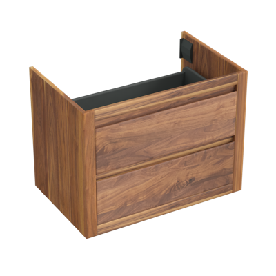 Onderkast Forzalaqua Gela 80x51x60 Cm 2 Softclose Lades Noten Pure Walnut Onderkast Forzalaqua Gela 80x51x60 Cm 2 Softclose Lades Noten Pure Walnut