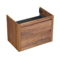 Onderkast Forzalaqua Gela 80x51x60 Cm 2 Softclose Lades Noten Pure Walnut - thumbnail