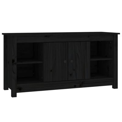 Tv-meubel 103x36,5x52 cm massief grenenhout zwart Tv-meubel 103x36,5x52 cm massief grenenhout zwart