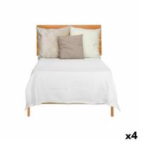 Sprei 180 x 260 cm Geometrisch Wit (4 Stuks) - thumbnail