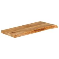 Tafelblad met natuurlijke rand 90x20x3,8 cm massief mangohout - thumbnail