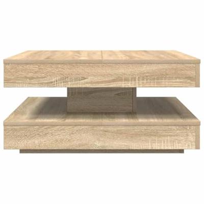 Salontafel 360 graden draaibaar 70x70x34,5 cm sonoma eikenkleur