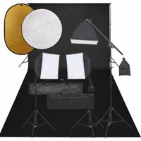 VidaXL Fotostudioset met verlichtingsset, achtergrond en reflector - thumbnail