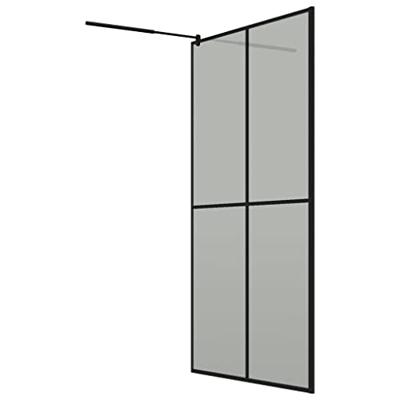 Inloopdouchescherm 118x190 cm donker gehard glas
