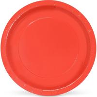 Bordenset Algon Karton Wegwerp Rood 10 Stuks 20 x 20 x 1,5 cm - thumbnail