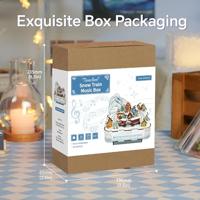 Tone-Cheer muziekdoosje Sneeuw Trein DIY Modelbouw Knutselen - thumbnail