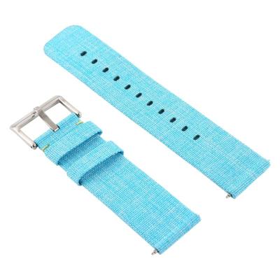 Eenvoudige mode canvas polsband voor Fitbit versa (hemelsblauw)