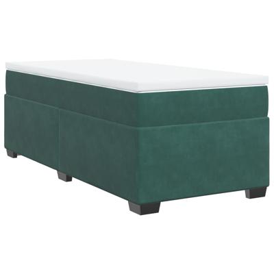 Boxspring met matras fluweel donkergroen 120x200 cm - thumbnail