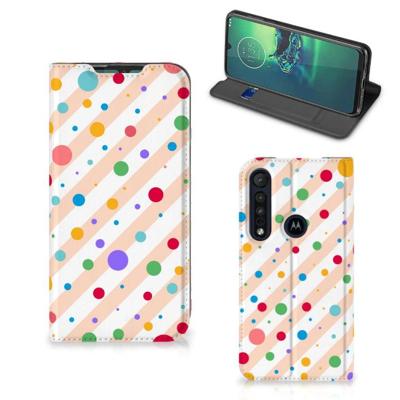 Motorola G8 Plus | Hoesje met Magneet | Dots