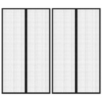 VidaXL Insectendeurgordijnen 2 st magnetisch 200x80 cm zwart - thumbnail