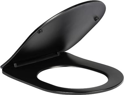 Saqu Please compact hangtoilet randloos met softclose toiletbril mat zwart Saqu Please compact hangtoilet randloos met softclose toiletbril mat zwart