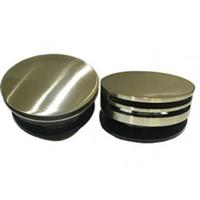 Wiesbaden Knop/plug Badoverloop Inclusief Badvulfunctie Rond Geborsteld Staal - thumbnail