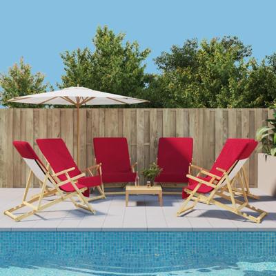 VidaXL Strandhanddoeken 6 st 400 g/m² 60x135 cm stof bordeauxrood VidaXL Strandhanddoeken 6 st 400 g/m² 60x135 cm stof bordeauxrood