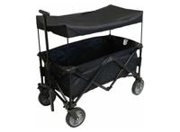 Kynast Bolderkar met dak - Inklapbaar - Zwart - thumbnail