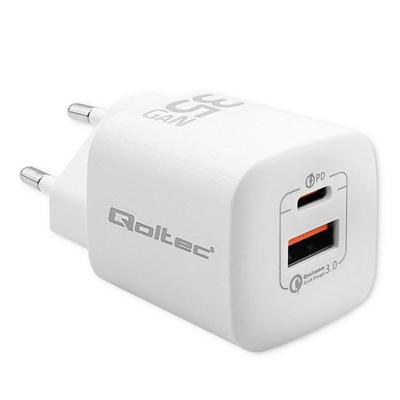 Qoltec 50763 oplader voor mobiele apparatuur Laptop, Draagbare game console, Powerbank, Smartphone, Smartwatch, Tablet Wit AC Snel opladen Binnen Qoltec 50763 oplader voor mobiele apparatuur Laptop, Draagbare game console, Powerbank, Smartphone, Smartwatch, Tablet Wit AC Snel opladen Binnen