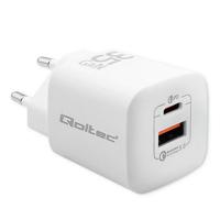 Qoltec 50763 oplader voor mobiele apparatuur Laptop, Draagbare game console, Powerbank, Smartphone, Smartwatch, Tablet Wit AC Snel opladen Binnen - thumbnail