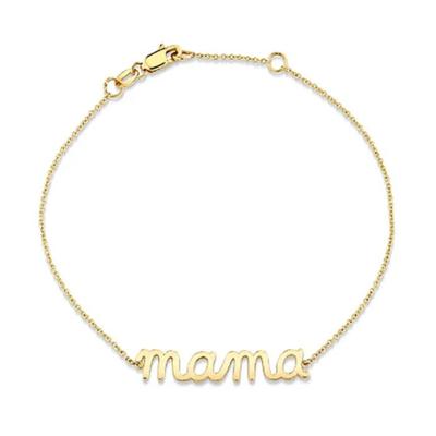 Goudkleurige Elenza Armband met Mama Opschrift - Perfect Cadeau voor Moeders Goudkleurige Elenza Armband met Mama Opschrift - Perfect Cadeau voor Moeders