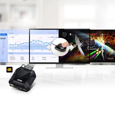 ATEN CS22H KVM-switch HDMI 4096 x 2160 Pixel