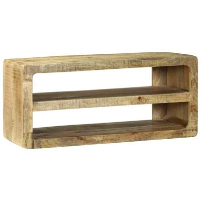 TV-meubel met plank Bruin 80 x 32 x 36 cm Massief mangohout