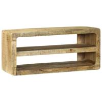 TV-meubel met plank Bruin 80 x 32 x 36 cm Massief mangohout - thumbnail