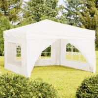 VidaXL Partytent inklapbaar met zijwanden 3x3 m wit - thumbnail