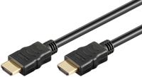 HDMI kabel - 2.0 - High Speed - Geschikt voor 4K Ultra HD 2160p en 3D-weergave - Beschikt over Ethernet - 1 meter - Korte HDMI kabel - Zwart - thumbnail