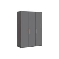 Goossens Kledingkast Easy Storage Ddk, Kledingkast 153 cm breed, 220 cm hoog, 3x glas draaideur - thumbnail