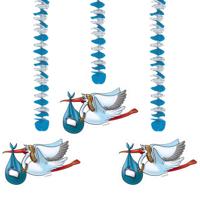 Folat BV Blauwe hangdecoratie, 3st. - thumbnail