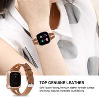 Fitbit Versa 1/ 2 & Lite bandje TPU leer - Bruin - thumbnail