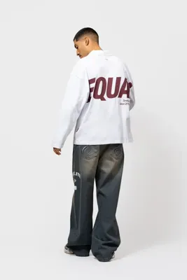 Equalite Elia Longsleeve Polo Heren Wit - Maat M - Kleur: DonkerroodWit | Soccerfanshop